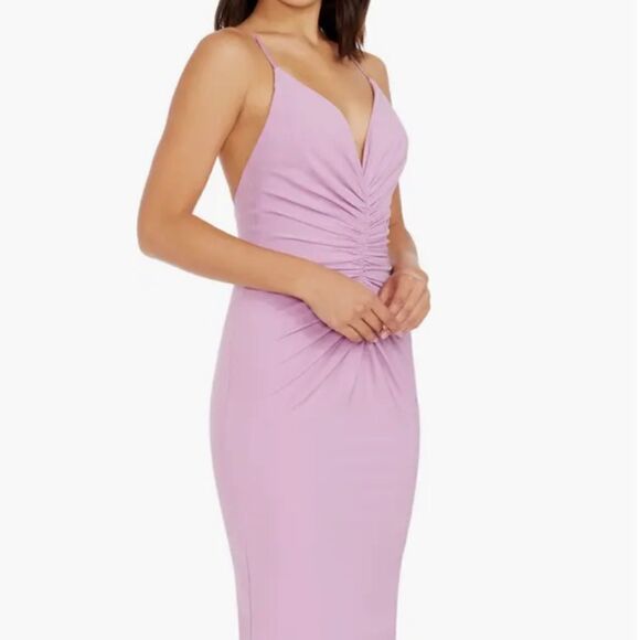 Dress the Population Viv Ruched Sleeveless Midi Dress Size XL - Picture 2 of 9